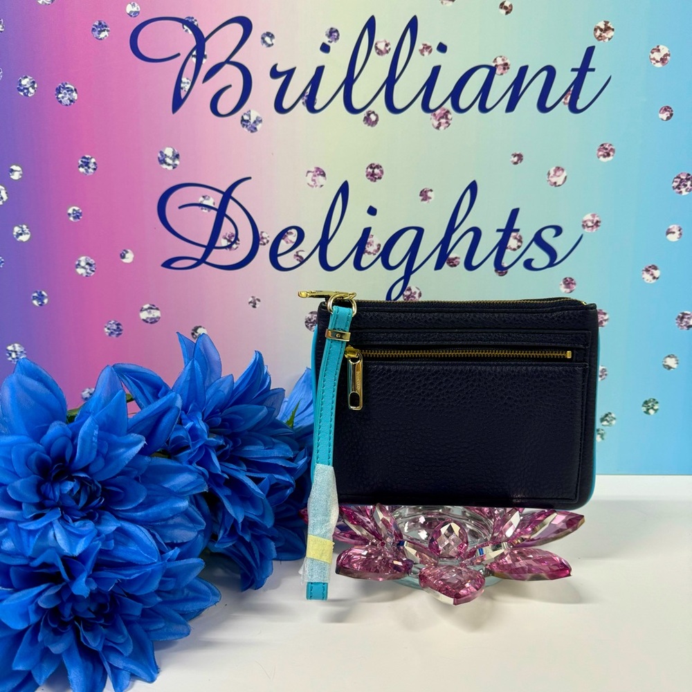 SALE NEW DOUBLE ZIP WRISTLET WALLET